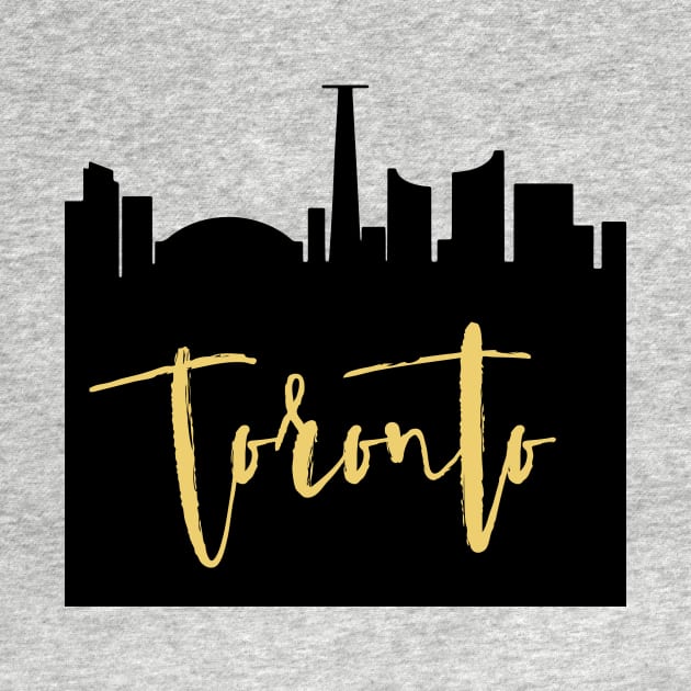 TORONTO CANADA DESIGNER SILHOUETTE SKYLINE ART by deificusArt